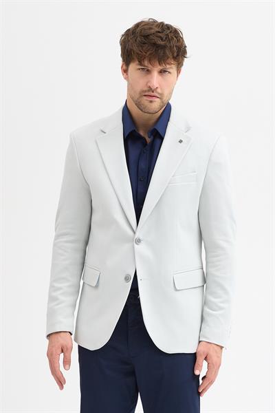 Brando Erkek Buz Mavi Kendinden Desenli Slim Fit Pamuklu Likralı Esneyen Kumaşlı Blazer Ceket