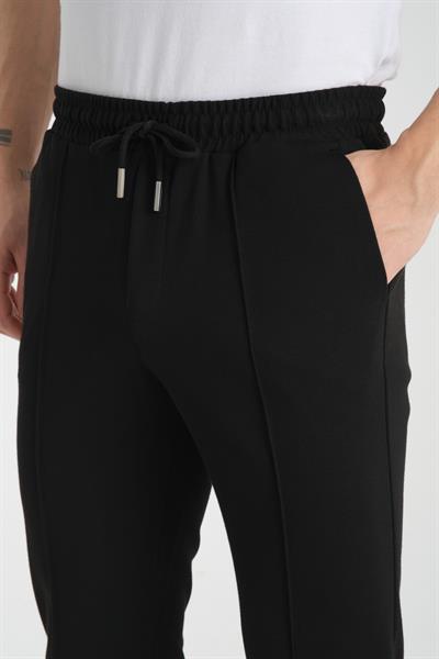 Çizgili Düz 360 Esnek Erkek Yandan Cepli Jogger Slim Fit Pantolon