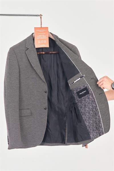 Dora Siyah Erkek Battal Büyük Beden Regular Fit Pamuklu Likralı Esnek Kumaş Spor Blazer Ceket