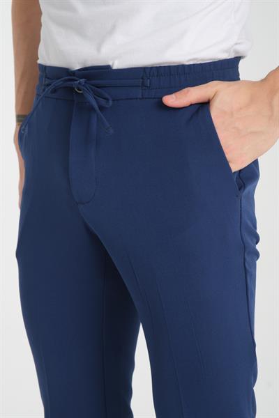Düz Erkek Yandan Cepli Jogger Slim Fit Pantolon