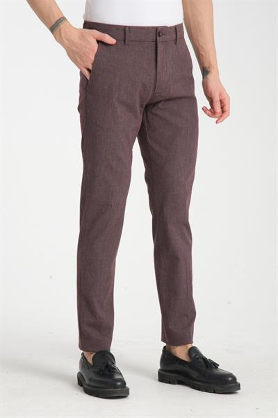 Düz Erkek Yandan Cepli Klasik Bel Slim Fit Chino Pantolon