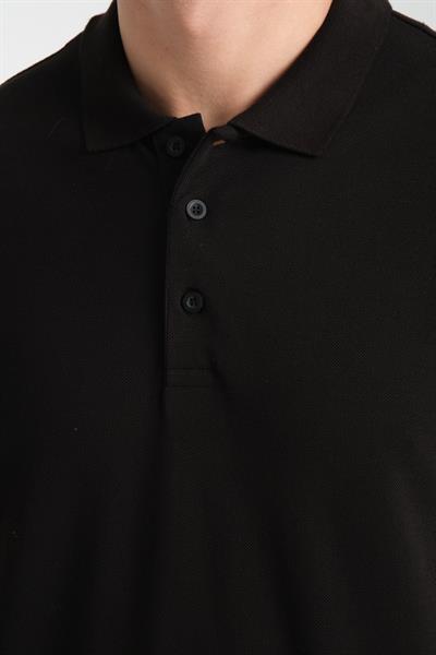 Düz Polo Yaka Regular Fit 100% Pamuk Pike Tişört