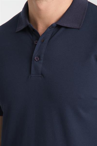 Düz Polo Yaka Regular Fit 100% Pamuk Pike Tişört