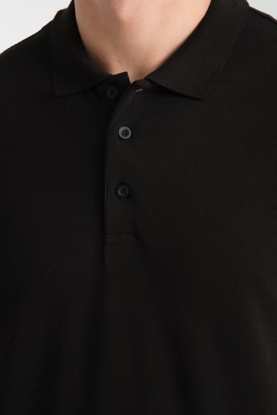 Düz Polo Yaka Regular Fit 100% Pamuk Pike Tişört