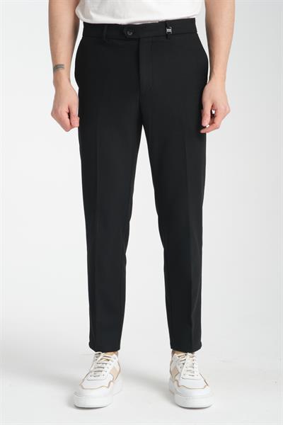 Erkek Beli Lastikli Kalın Kaşe Görünümlü Casual Pantolon