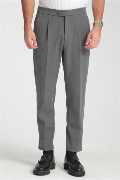 Erkek Beli Lastikli Kalın Kaşe Görünümlü Casual pantolon