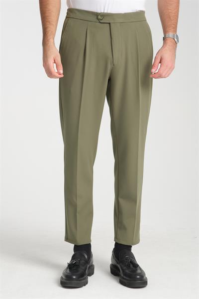 Erkek Beli Lastikli Kalın Kaşe Görünümlü Casual pantolon