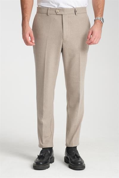 Erkek Beli Lastikli Kalın Kaşe Görünümlü Casual Pantolon