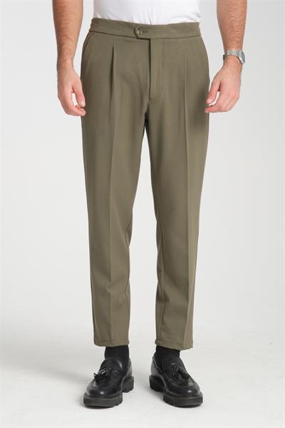 Erkek Beli Lastikli Kalın Kaşe Görünümlü Casual pantolon