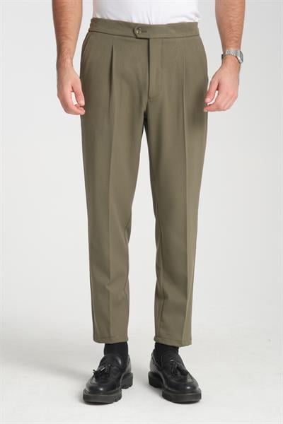 Erkek Beli Lastikli Kalın Kaşe Görünümlü Casual pantolon