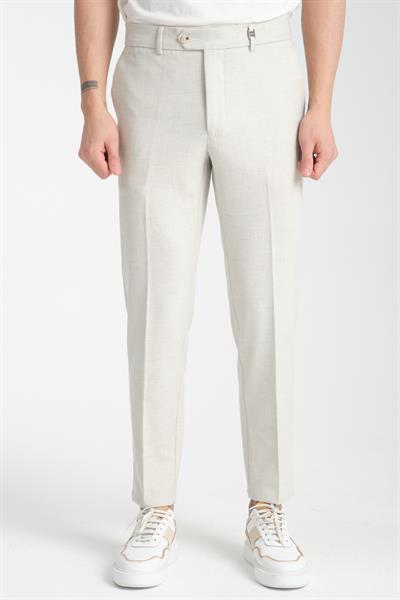 Erkek Beli Lastikli Kalın Kaşe Görünümlü Casual Pantolon