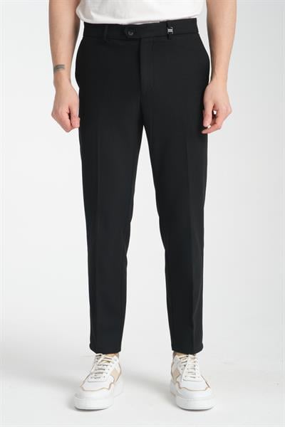 Erkek Beli Lastikli Kalın Kaşe Görünümlü Casual Pantolon