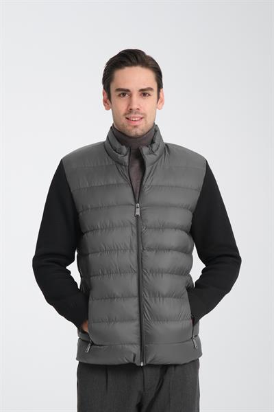 Erkek Şişme Mont Kolu Örme Ribanalı Standart Fit