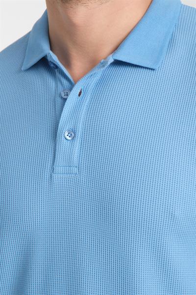 Esnek Örme Düğmeli Polo Yaka Erkek Classic Fit Polo Yaka T-Shirt 100% Pamuk