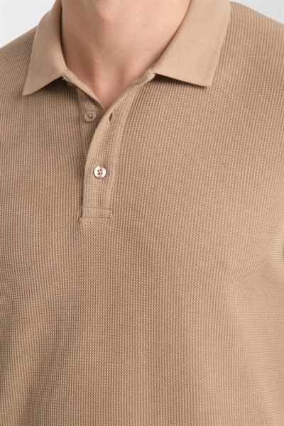 Esnek Örme Düğmeli Polo Yaka Erkek Classic Fit Polo Yaka T-Shirt 100% Pamuk