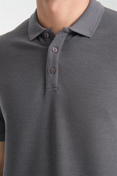 Esnek Örme Düğmeli Polo Yaka Erkek Classic Fit Polo Yaka T-Shirt 100% Pamuk