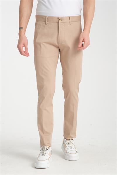 Gabardin Pamuklu Erkek Slim Fit Kalıp Yetişkin Chino Pantolon