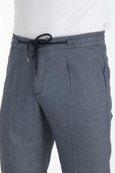 Kalın Desenli Erkek Yandan Cepli Jogger Slim Fit Pantolon