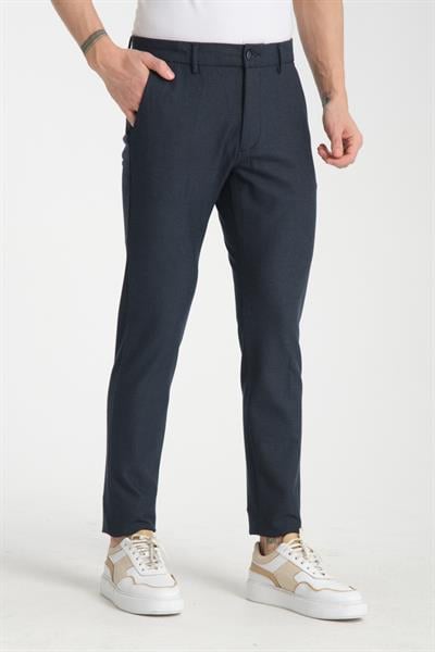 Kalın Düz Erkek Yandan Cepli Klasik Bel Slim Fit Chino Pantolon