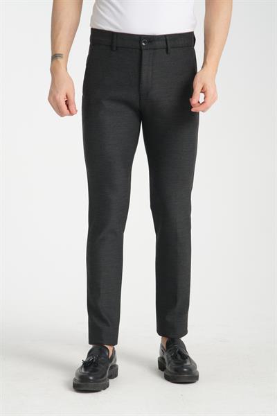 Kalın Düz Erkek Yandan Cepli Klasik Bel Slim Fit Chino Pantolon