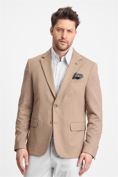 Modern Erkek Blazer Mono Yaka 360 Esneyen Yarım Astar Ceket