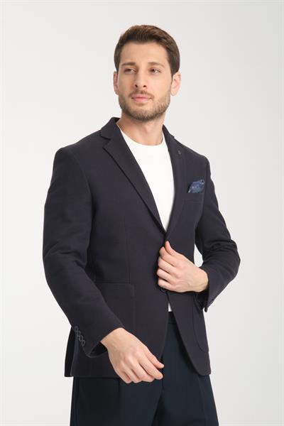 Modern Erkek Blazer Mono Yaka Esneyen Astarsız Ceket