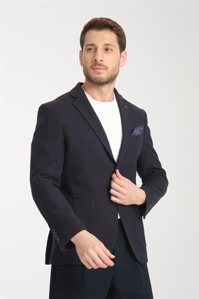 Modern Erkek Blazer Mono Yaka Esneyen Astarsız Ceket