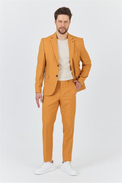 Nipoye Erkek Kiremit 2li Slim Fit Takım Elbise