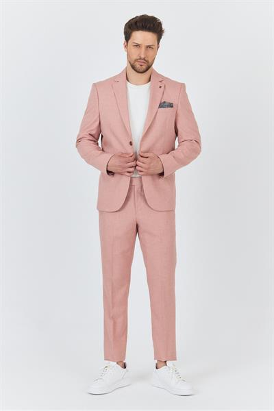 Nipoye Erkek Skin-Pudra 2li Slim Fit Takım Elbise