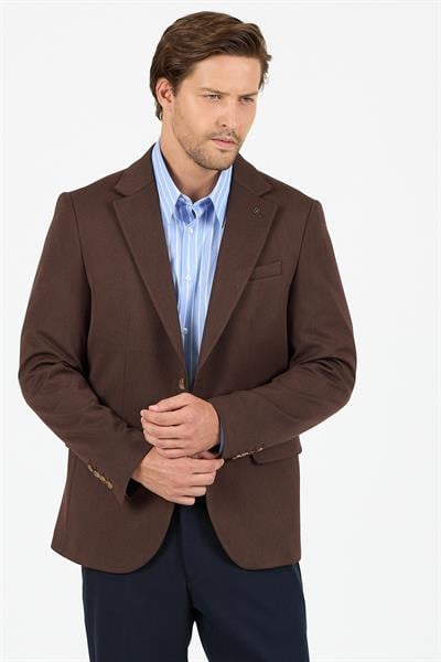 Rollex Erkek Kahve Likralı Kumaşlı 2026 Kış Spor Blazer Ceket