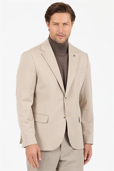 Rollex Erkek Krem Likralı Kumaşlı 2026 Kış Spor Blazer Ceket