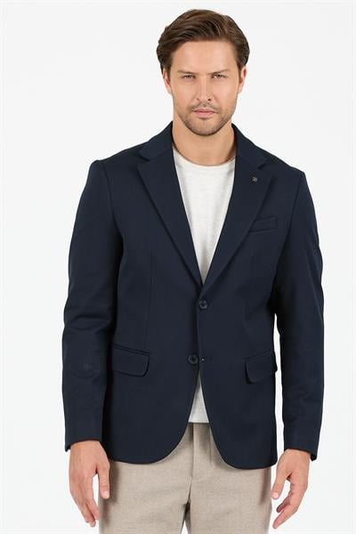 Rollex Erkek Lacivert Likralı Kumaşlı 2026 Kış Spor Blazer Ceket