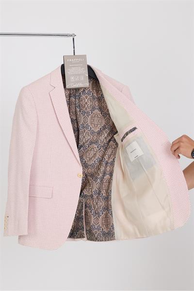 Vrd Erkek Açık Krem Slim Fit Dar Kesim Mono Yaka Spor Blazer Ceket