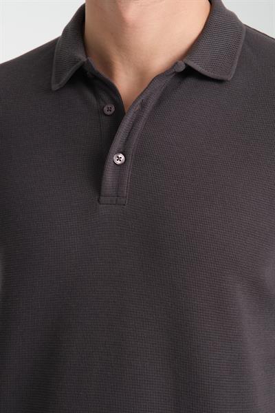 Waffle Erkek Regular Fit Polo Yaka T-Shirt 100% Pamuk POLOYAKA-DÜĞMELİ