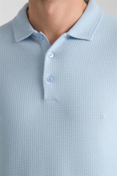 Waffle Erkek Regular Fit Polo Yaka T-Shirt 100% Pamuk POLOYAKA-DÜĞMELİ