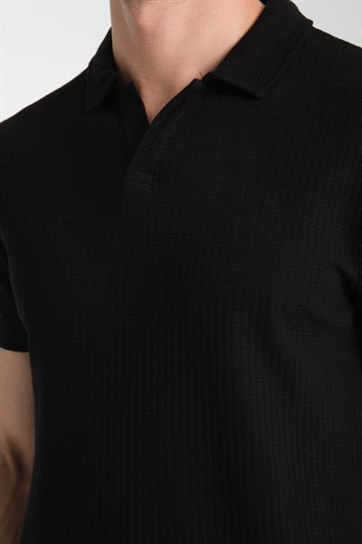 Waffle Erkek Regular Fit Polo Yaka T-Shirt 100% Pamuk POLOYAKA