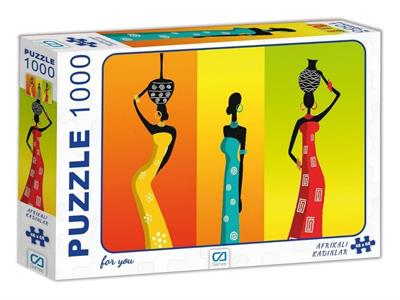 AFRİKALI KADINLAR - PEMBE GÜLLER 2Lİ PUZZLE SET