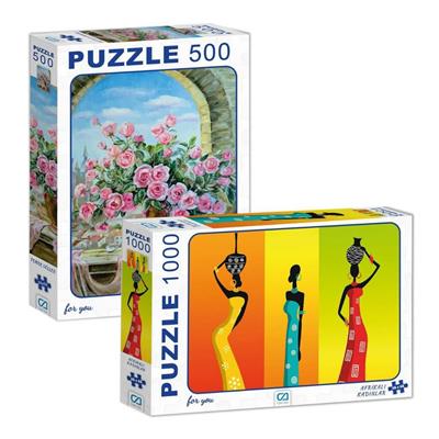 AFRİKALI KADINLAR - PEMBE GÜLLER 2Lİ PUZZLE SET