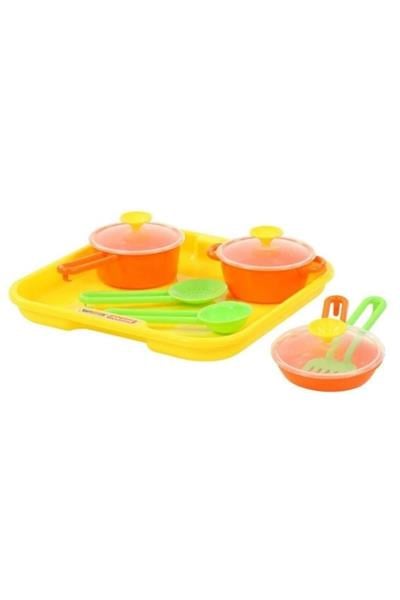 Set çocuk yemek takımı Küçük aşçı no 1 tepsi ile