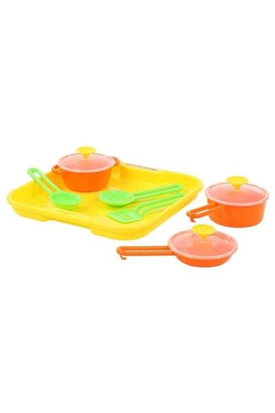 Set çocuk yemek takımı Küçük aşçı no 1 tepsi ile