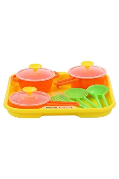 Set çocuk yemek takımı Küçük aşçı no 1 tepsi ile
