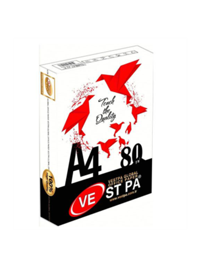 A4 Vestpa Beyaz Fotokopi Kağıdı 1.Kalite 80gr 500 adet