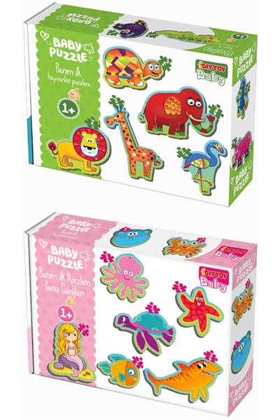 Baby Puzzle Orman Hayvanları Ve Deniz Canlıları 2li Set