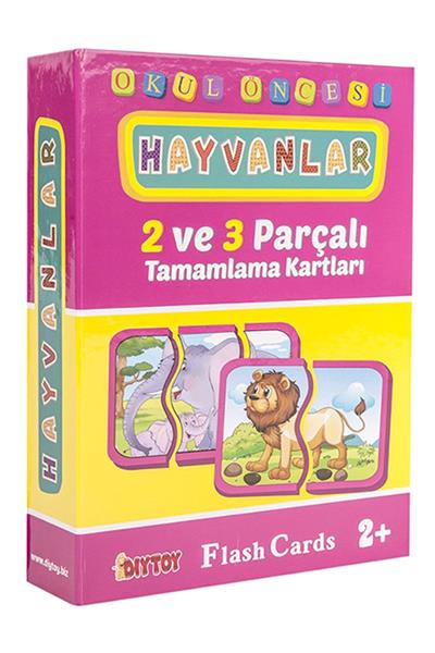 Hayvanları Tamamlama Kartları Bebek Yapboz