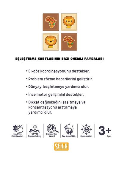 Kukuli 3 Yaş ve Üzeri Çocuklar için 48 Parça Eğitici Görsel Hafıza Kart Oyunu