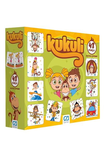 Kukuli 3 Yaş ve Üzeri Çocuklar için 48 Parça Eğitici Görsel Hafıza Kart Oyunu