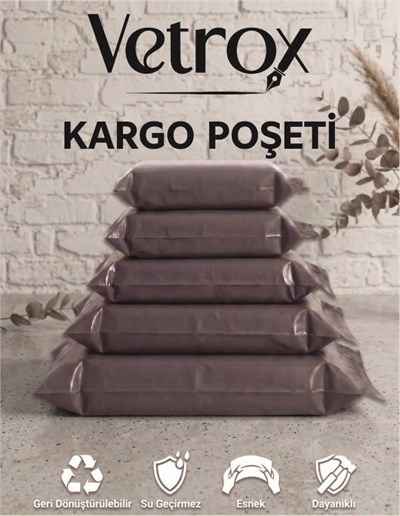 Vetrox 35x45 cm Cepli Kargo Poşeti - 500 Adet