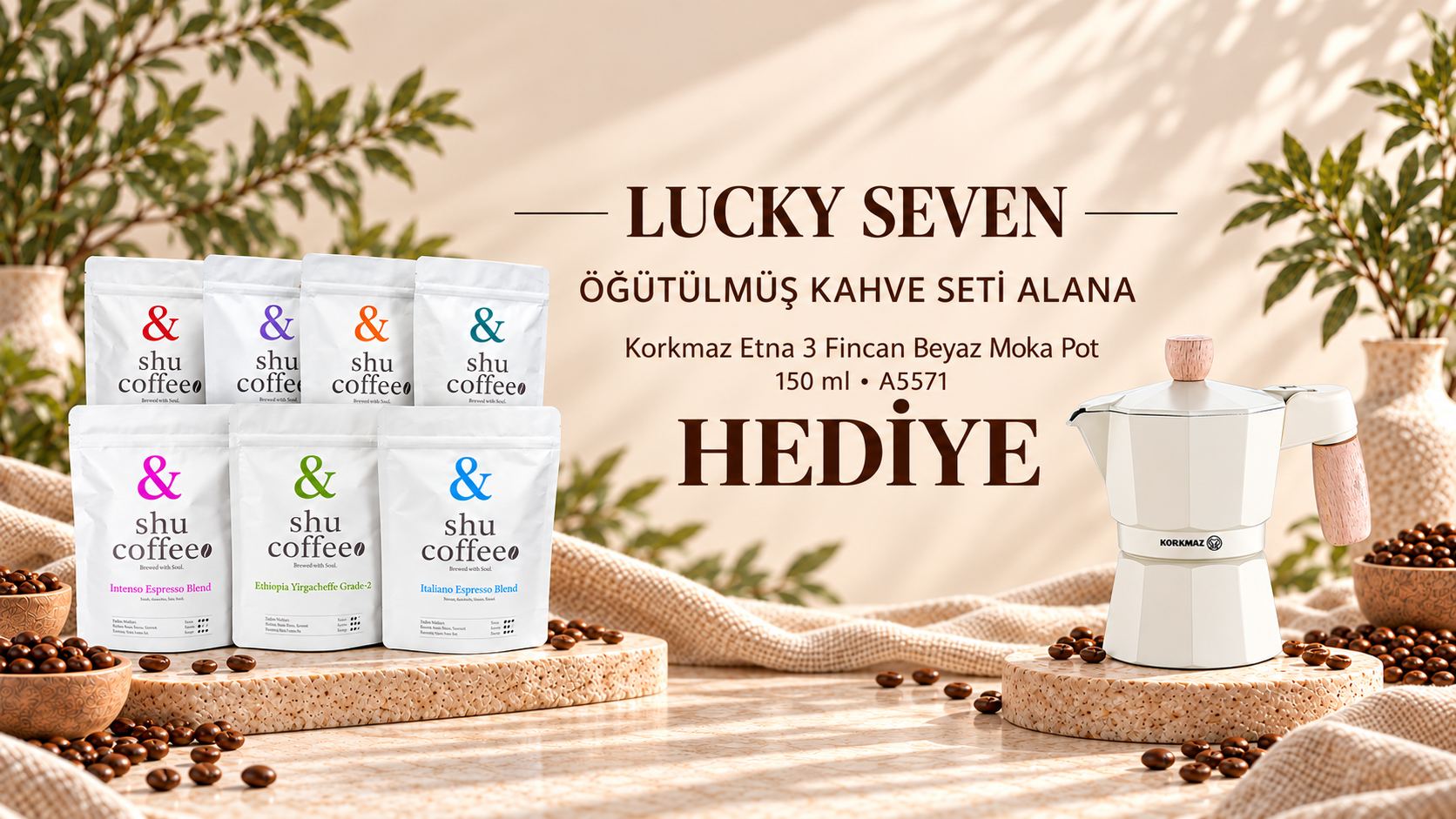 Lucky Seven Alımına Kormaz Etna A5570 Moka Pot Hediye!