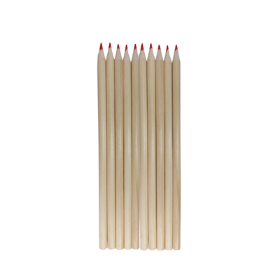 Samur 10'lu Naturel Tam Boy Yuvarlak Kırmızı Kurşun Kalem