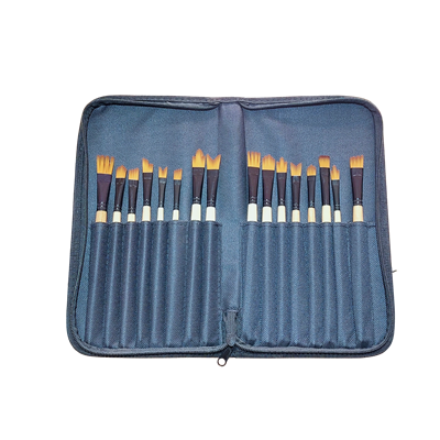 Samur 16'lı Çantalı Shaping Sentetik Fırça Seti